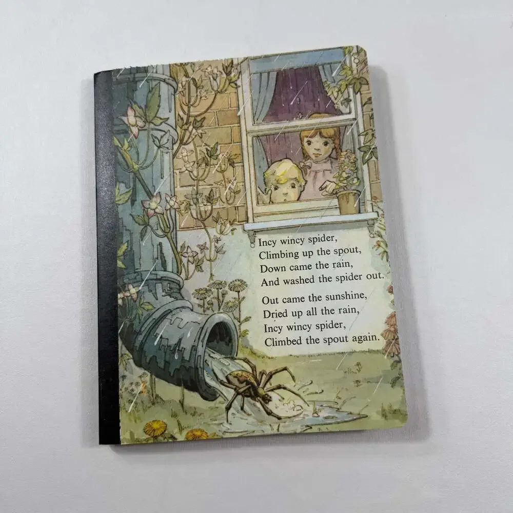 Vintage Incy Wincy Spider Lined Notebook Journal